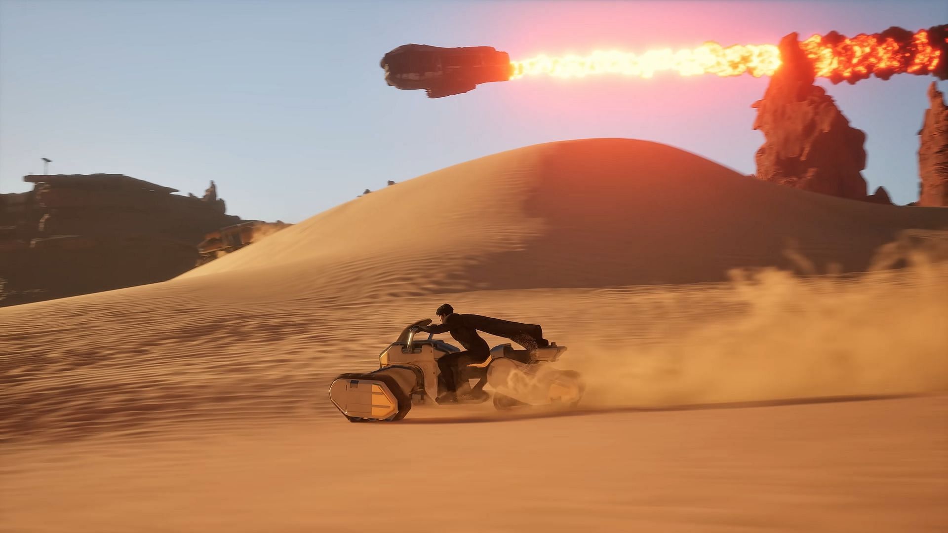 Never a dull moment in Dune Awakening (Image via Funcom)